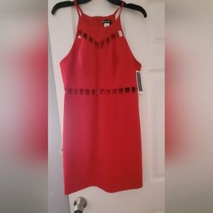 Elegant Red Strapless Dress